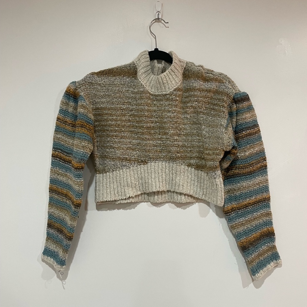 Small Lennon Cropped Striped Sweater